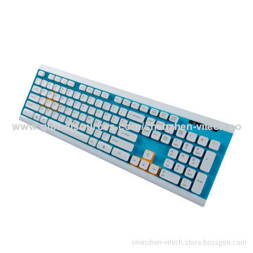 Computer Wireless Keyboard with 104 Keys, Supports Several Languages